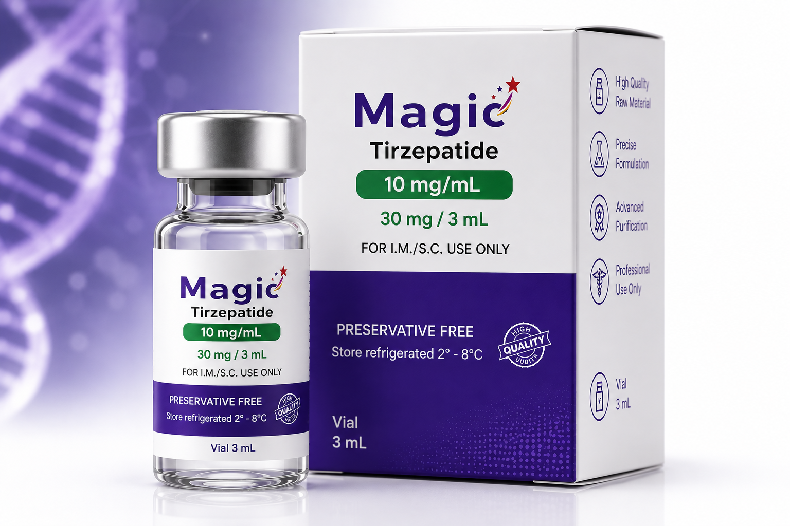 MAGIC Tirzepatide 10 mg/mL vial